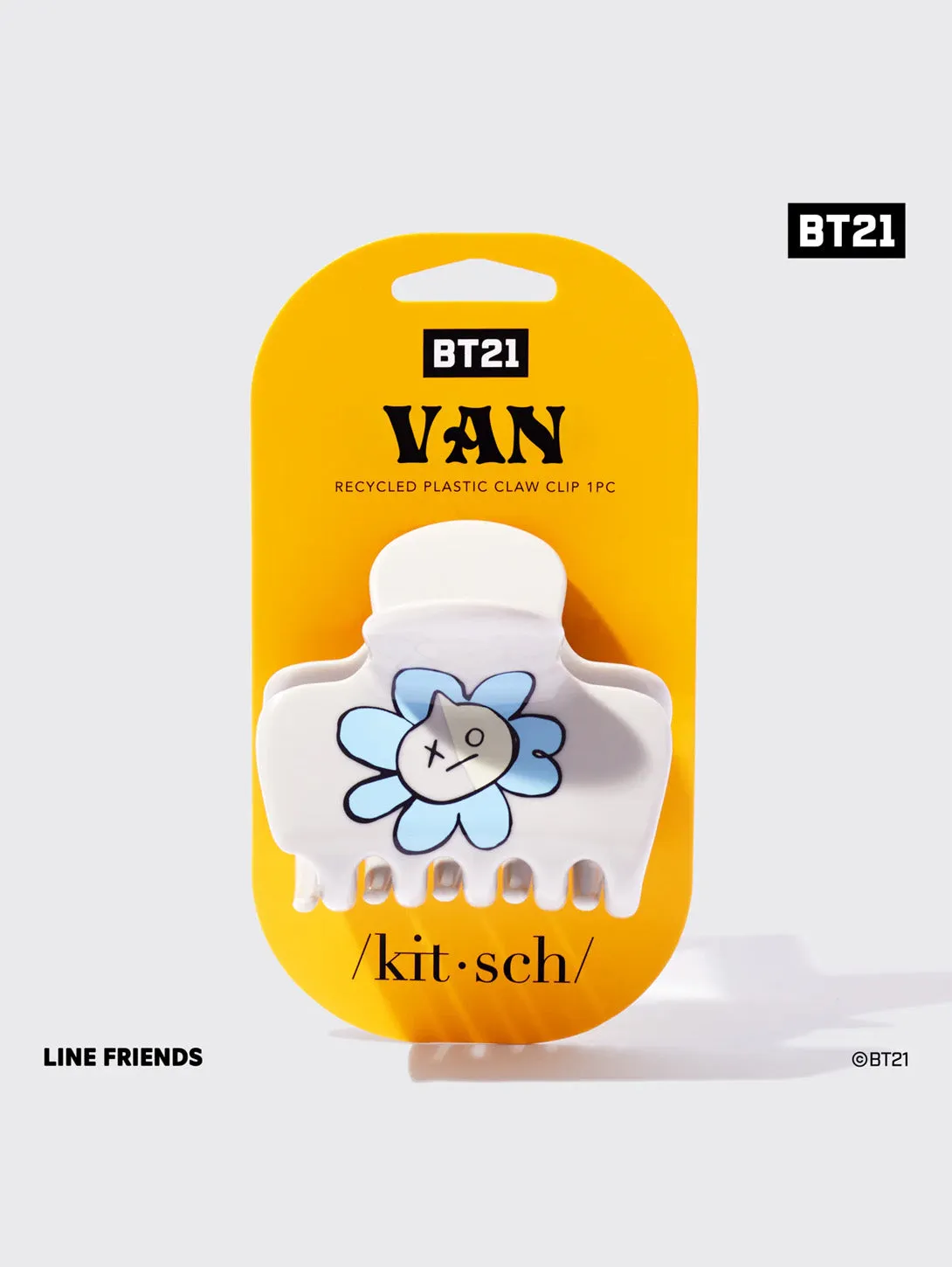 BT21 Recycled Plastic Puffy Claw Clip - Van