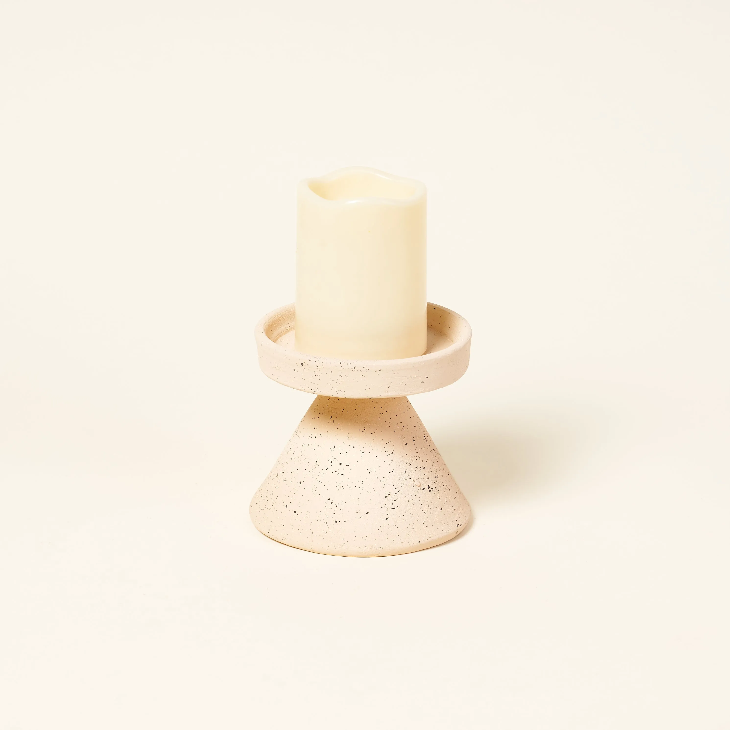 Clay Pillar Candle Holder