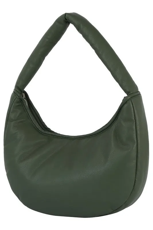 Cleo Puffy Woven Hobo Shoulder Bag