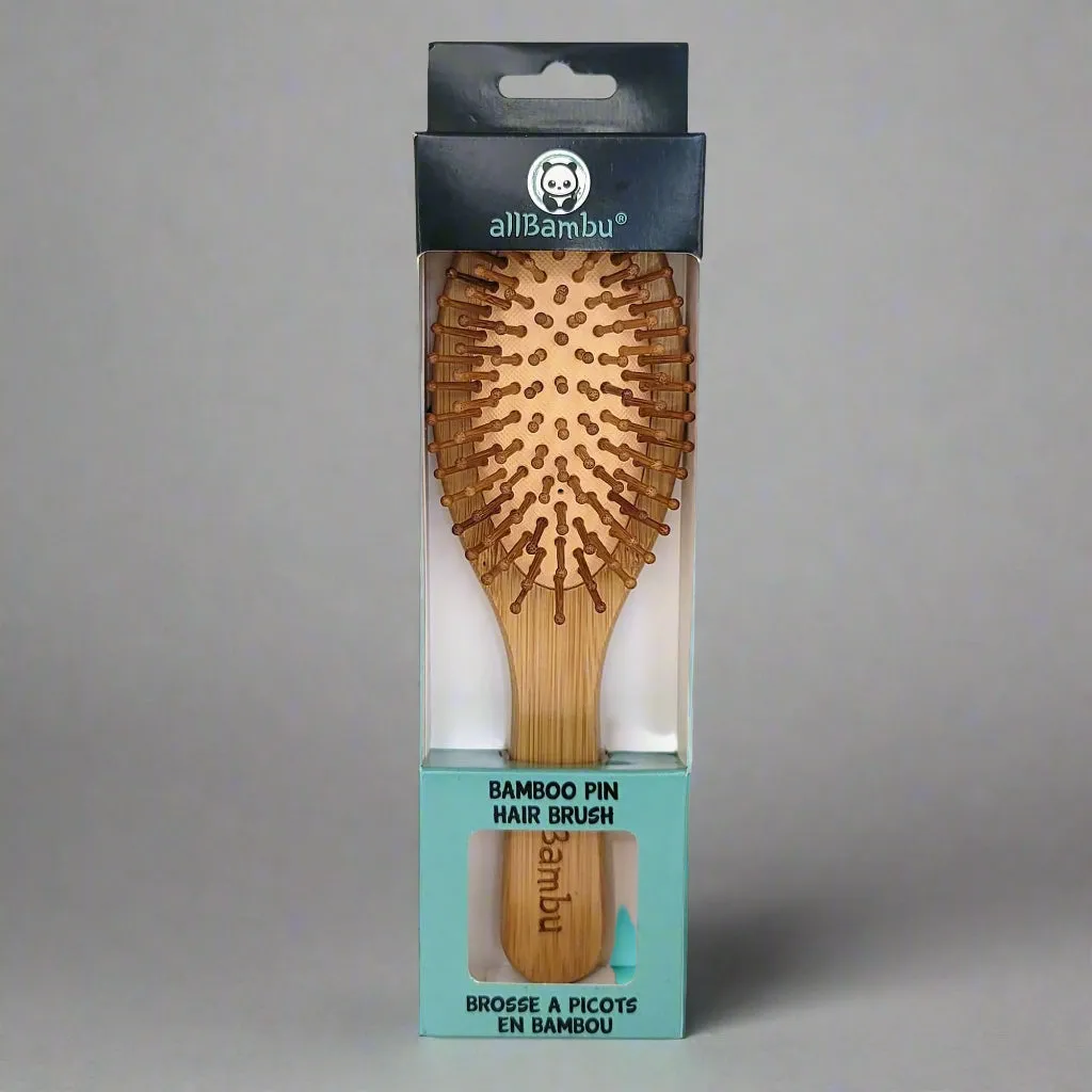 Eco-Friendly Bamboo Hairbrush – Natural Detangling, Anti-Static & Scalp Massage