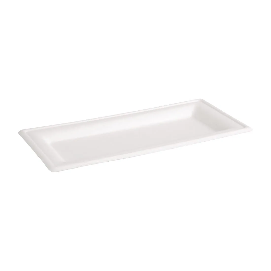 FC539 Fiesta Green Compostable Bagasse Rectangular Plates 258mm (Pack of 50)