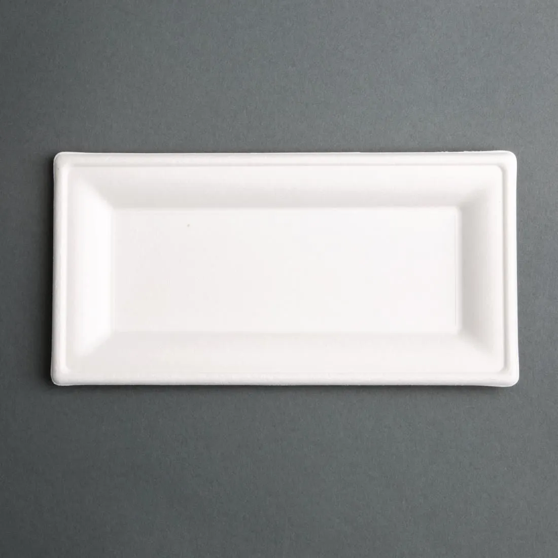 FC539 Fiesta Green Compostable Bagasse Rectangular Plates 258mm (Pack of 50)
