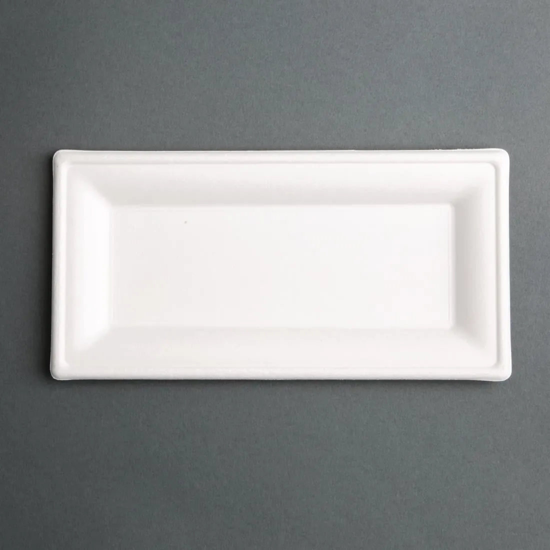 FC539 Fiesta Green Compostable Bagasse Rectangular Plates 258mm (Pack of 50)