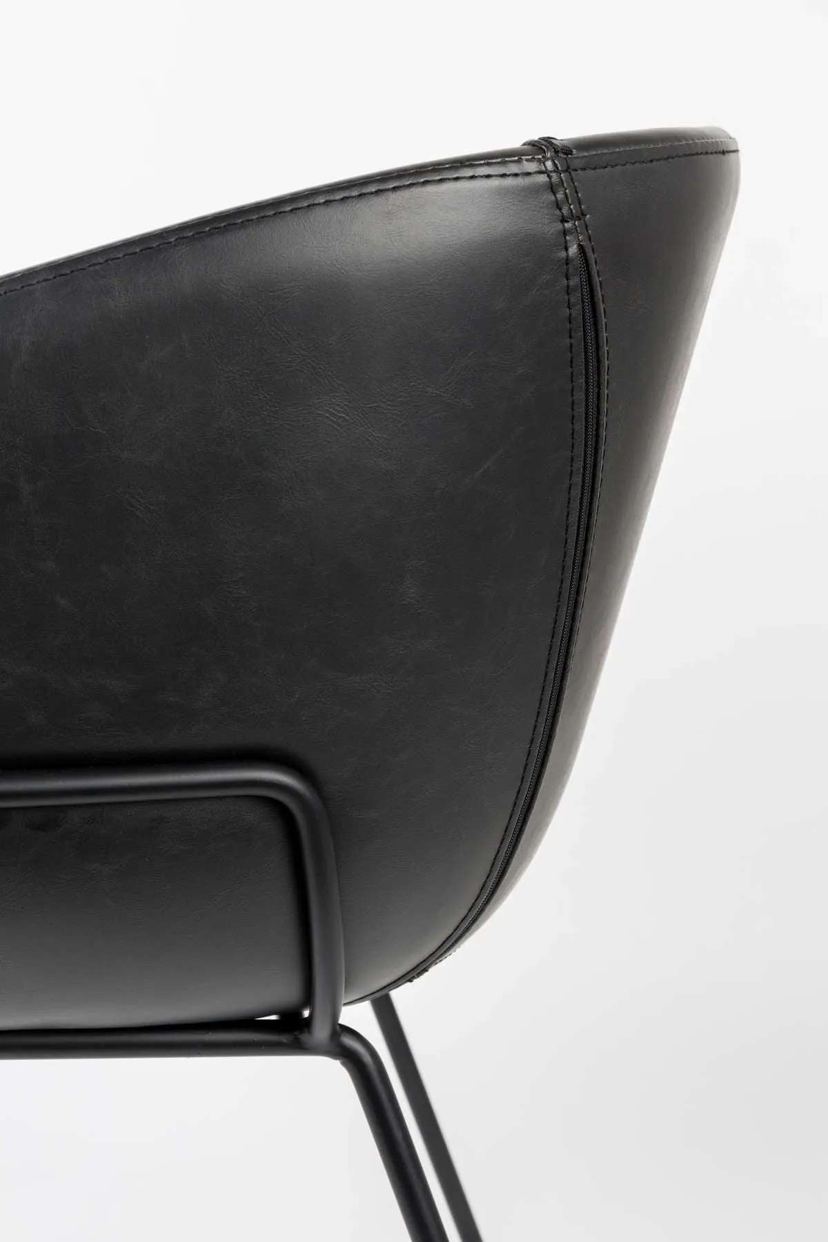 FESTON eco leather armchair black