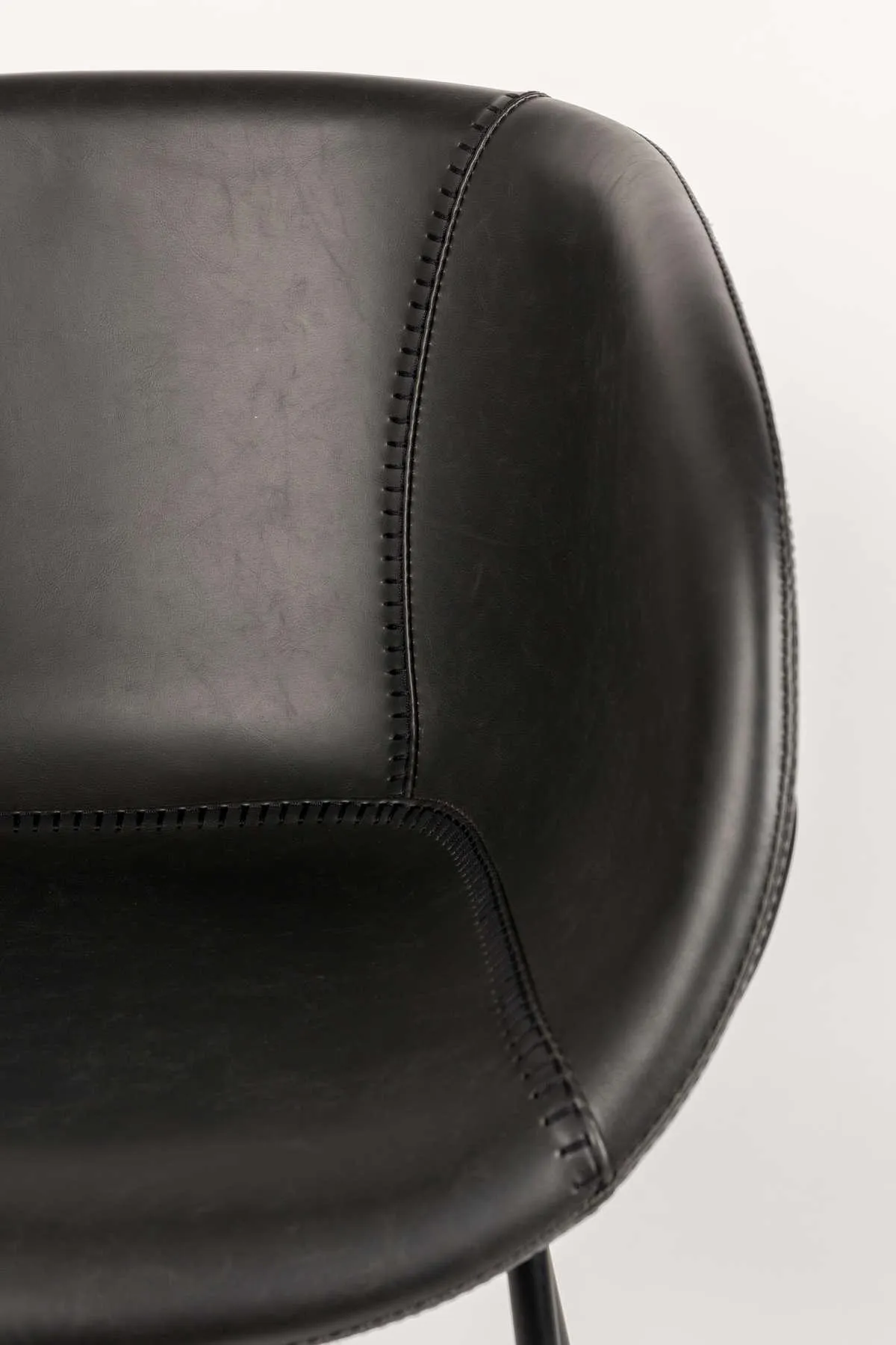FESTON eco leather armchair black
