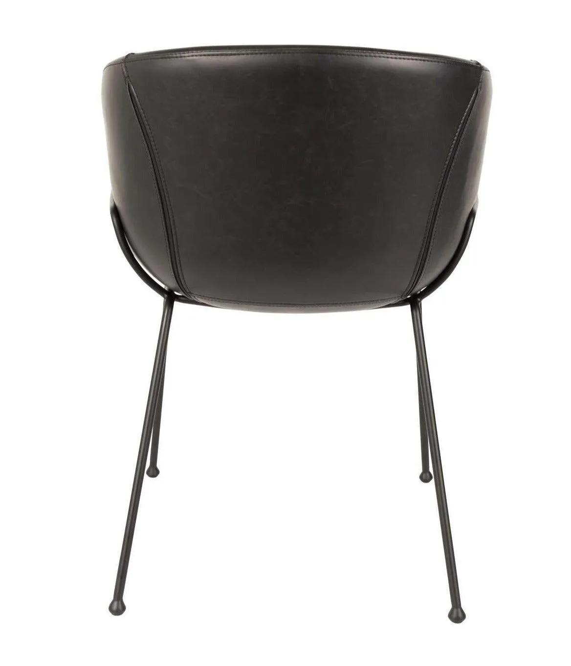 FESTON eco leather armchair black