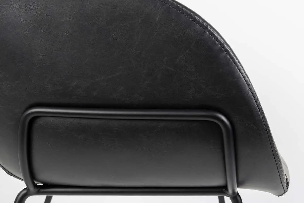 FESTON eco leather armchair black