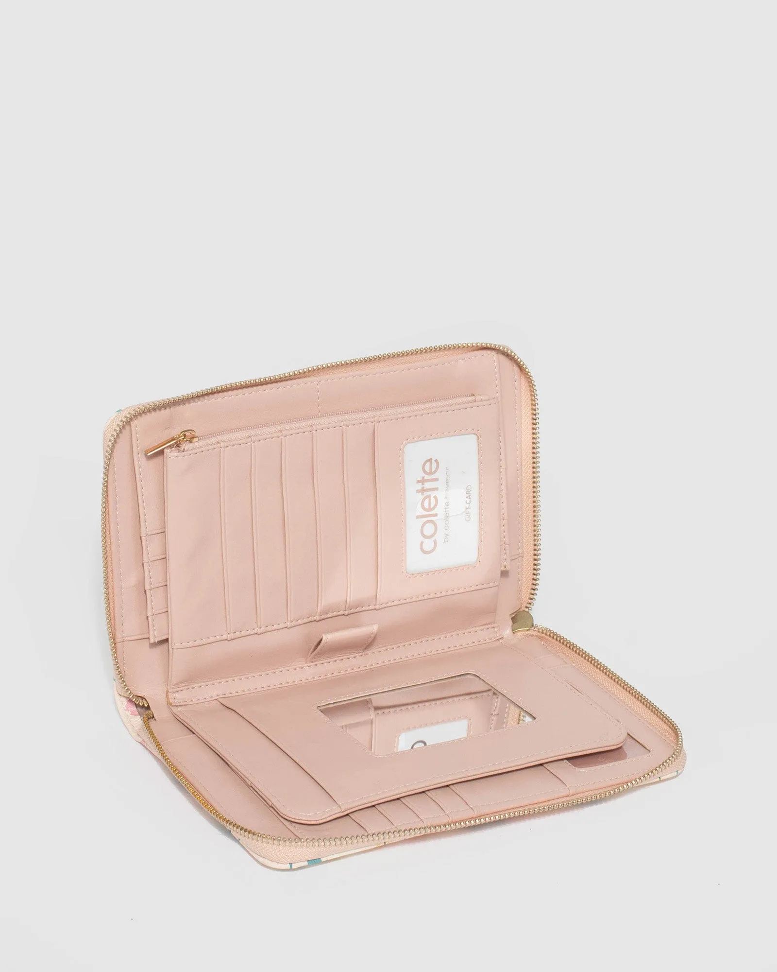 Flower Print Talissa Plain Travel Wallet