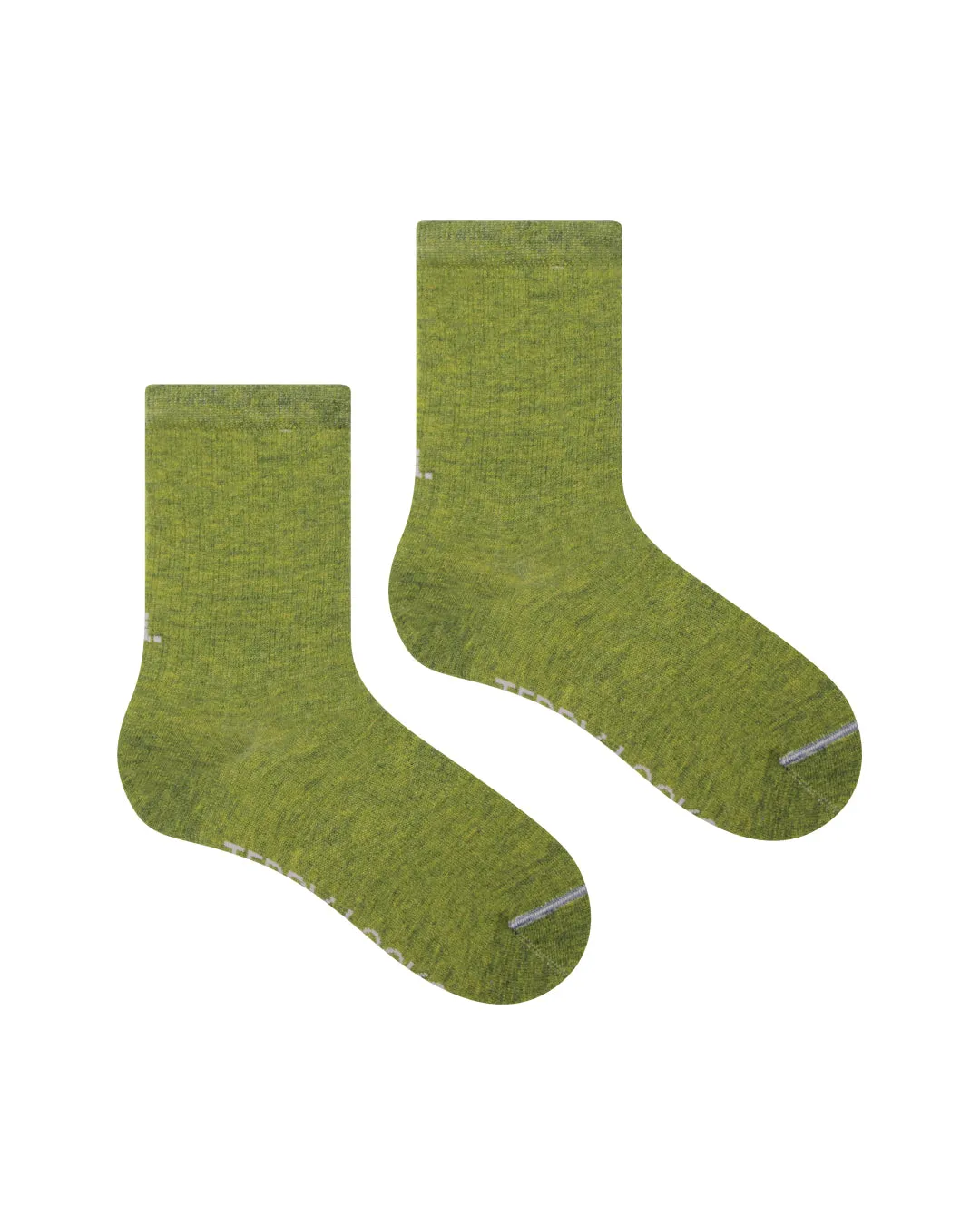 Moss Green Ribbed Crew
