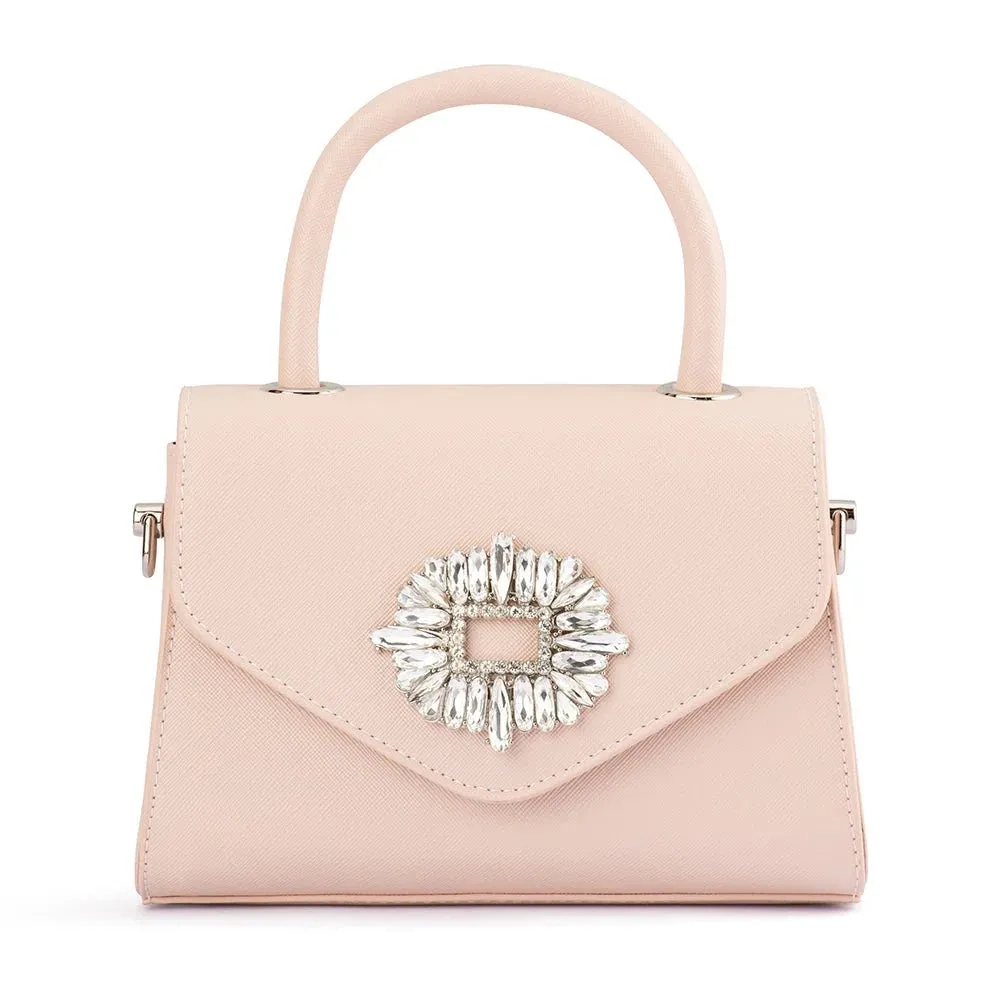 OB6488 ALEJANDRA EMBELLISHED TOP HANDLE BAG