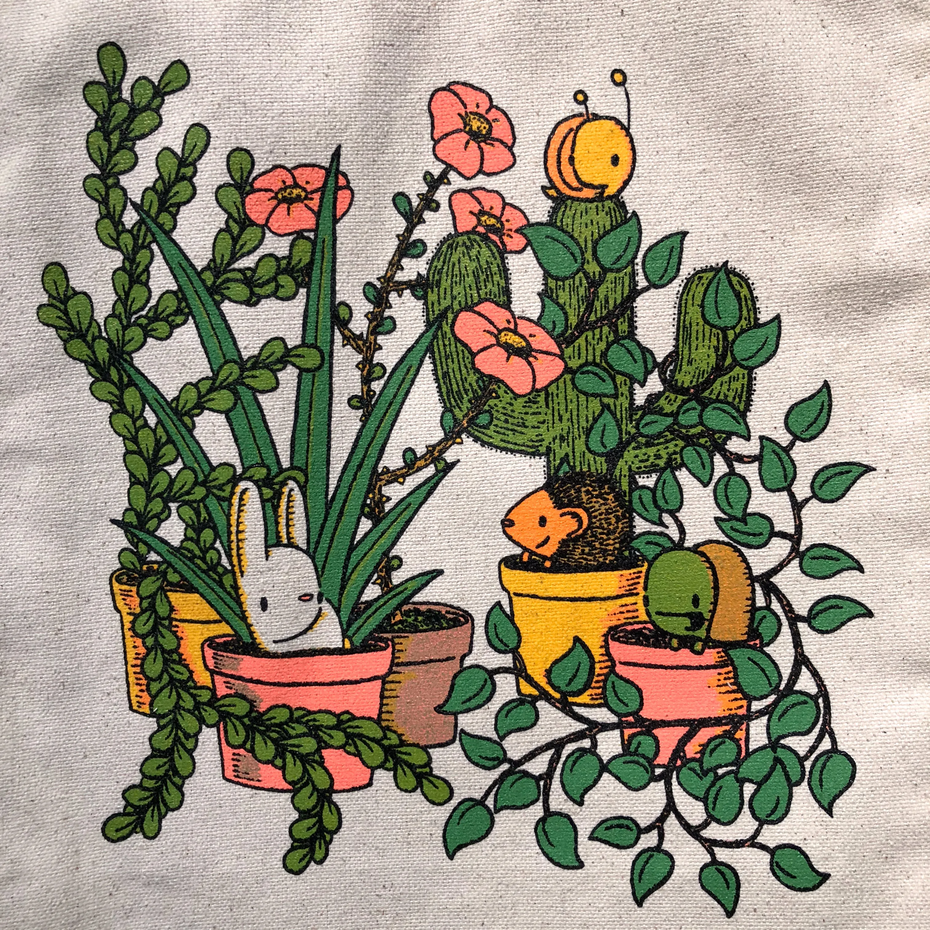 plant friends tote bag