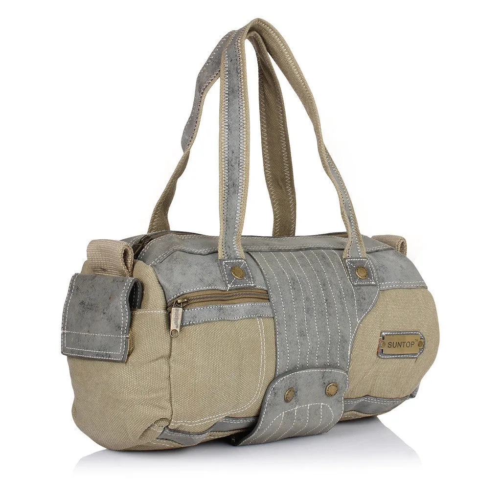 Suntop A73 10 L Backpack(Beige and Grey)