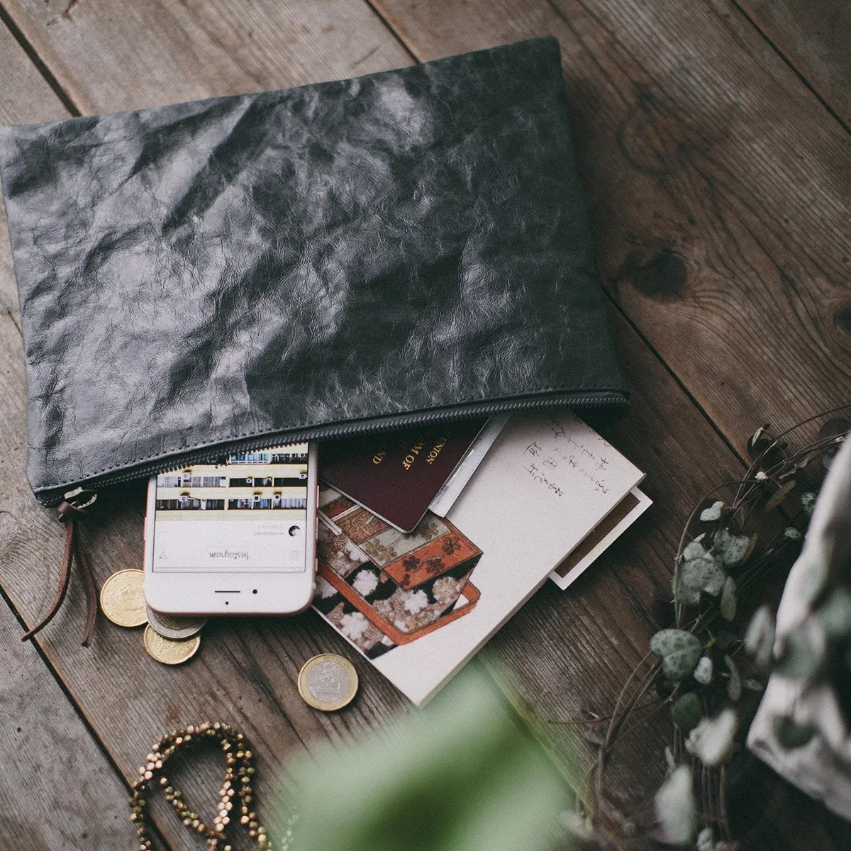 Zipped Pouch Dark Grey
